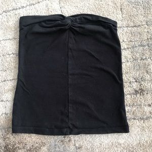Black Strapless Top